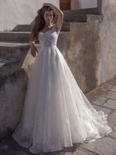 SYDNEY Raglan Sleeve A-line Lace Wedding Dress