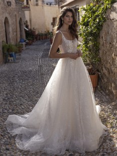 SOPHIE Beaded Embroidered and Sequins Lace A-line Wedding Dress