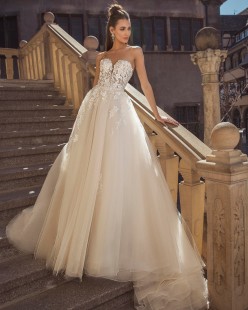 PAIGE V-Neck Lace Tulle A-Line Wedding Dress