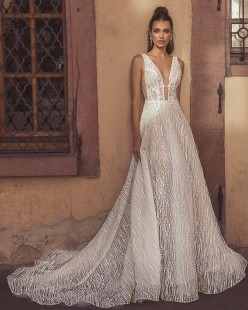 PARIS V-Neck Lace A-Line Wedding Dress